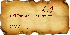 László Gellért névjegykártya