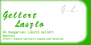 gellert laszlo business card